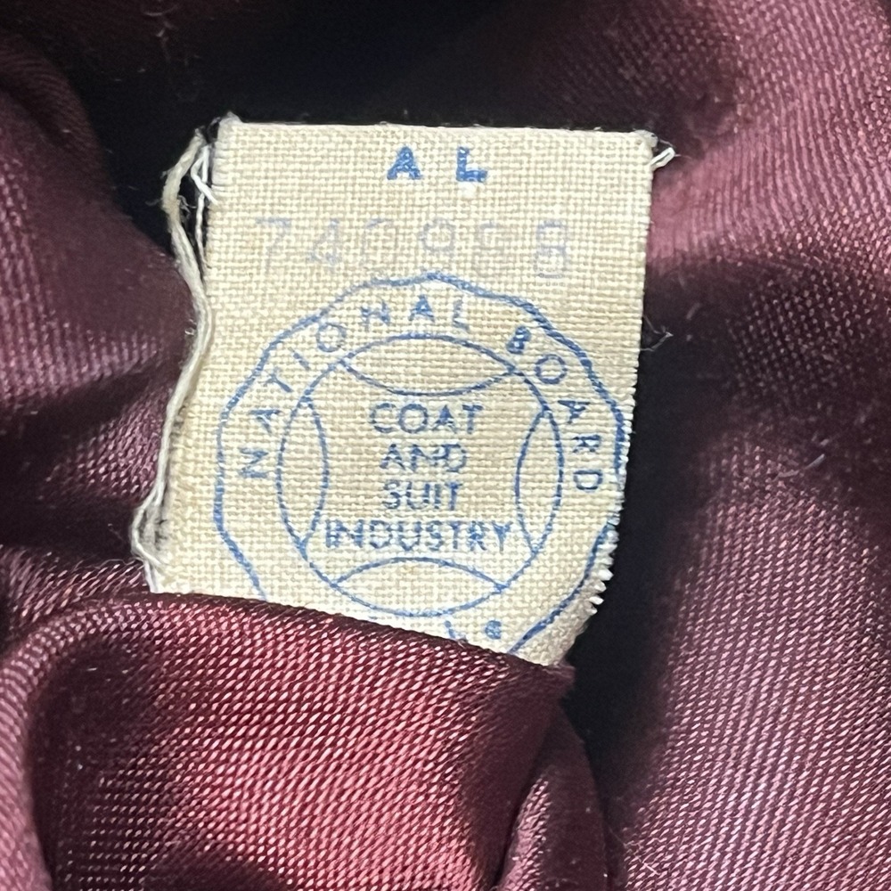 VTG 50s 60s Lilli Ann Paris Mohair Wool Plaid Swing Coat Mink Fur Collar M L - Picture 16 of 16